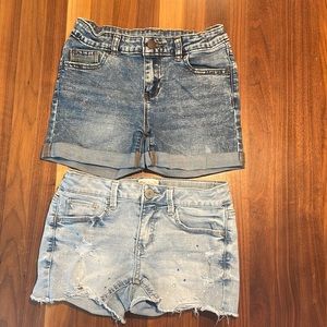 2 pairs of girls size 10 denim shorts
